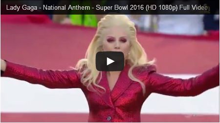 לידי גאגא - ההמנון הלאומי של ארצות הברית של אמריקה - סופר-בול 2016